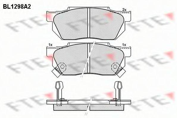 FTE BL1298A2 Комплект гальмівних колодок, дискове гальмо