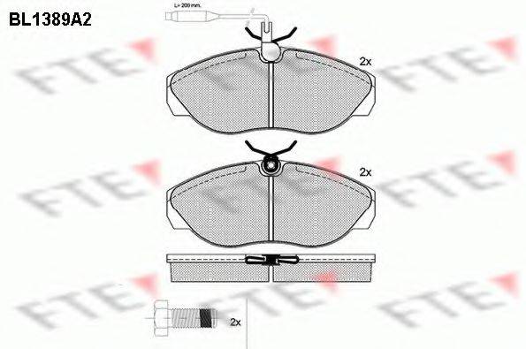 FTE BL1389A2 Комплект гальмівних колодок, дискове гальмо