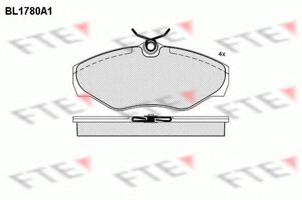 FTE BL1780A1 Комплект гальмівних колодок, дискове гальмо