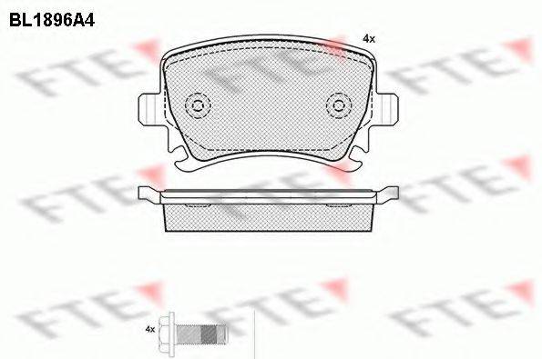 FTE BL1896A4 Комплект гальмівних колодок, дискове гальмо