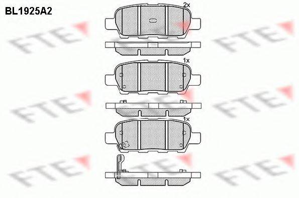 FTE BL1925A2 Комплект гальмівних колодок, дискове гальмо