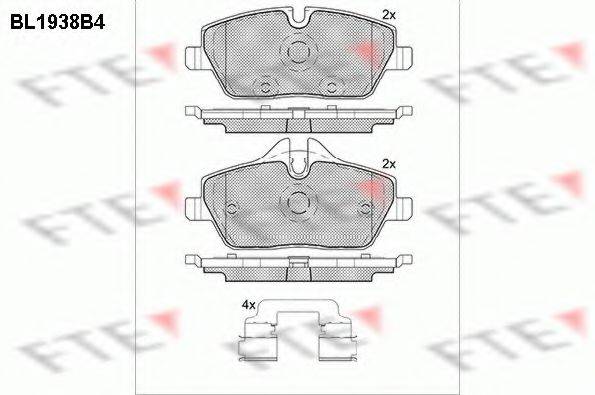 FTE BL1938B4 Комплект гальмівних колодок, дискове гальмо