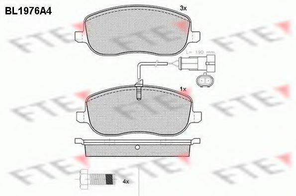 FTE BL1976A4 Комплект гальмівних колодок, дискове гальмо