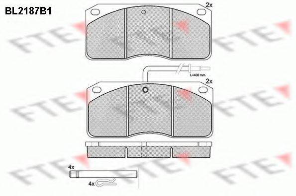 FTE BL2187B1 Комплект гальмівних колодок, дискове гальмо