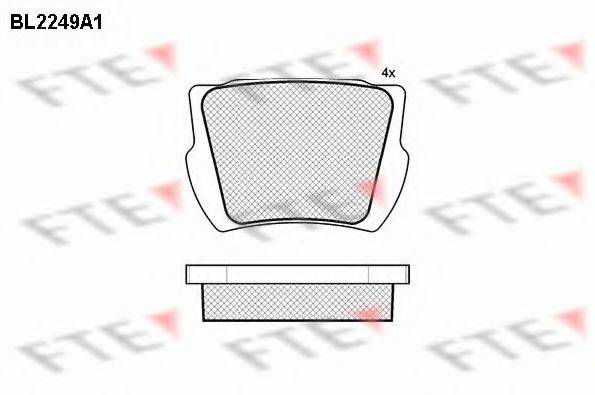 FTE BL2249A1 Комплект гальмівних колодок, дискове гальмо