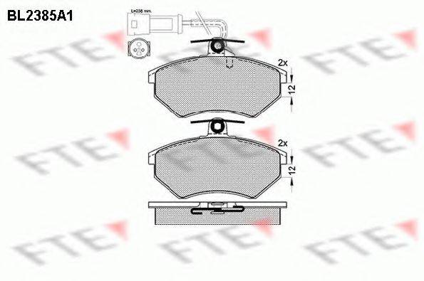 FTE BL2385A1 Комплект гальмівних колодок, дискове гальмо