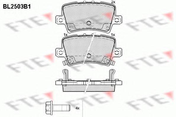 FTE BL2503B1 Комплект гальмівних колодок, дискове гальмо