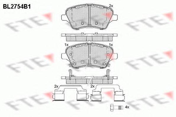 FTE BL2754B1 Комплект гальмівних колодок, дискове гальмо