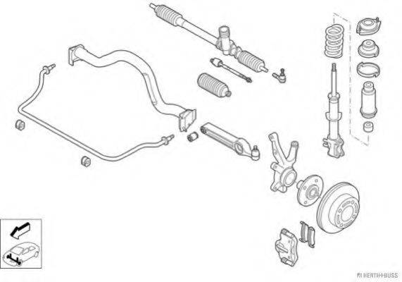 HERTH+BUSS JAKOPARTS N02398VA Рульове управління; Підвіска колеса