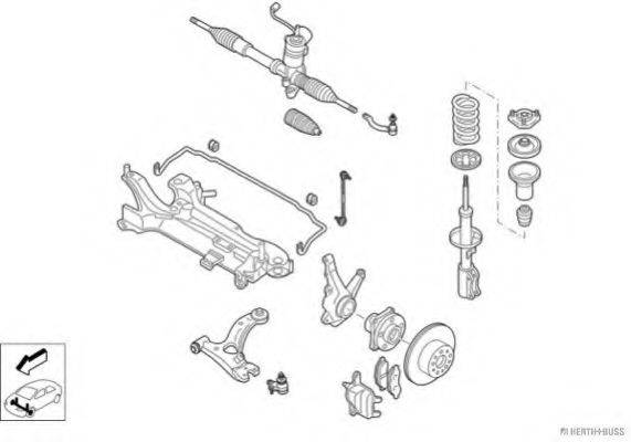 HERTH+BUSS JAKOPARTS N04695VA Рульове управління; Підвіска колеса