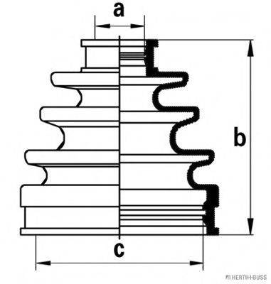 HERTH+BUSS JAKOPARTS J2862001 Комплект пильника, приводний вал