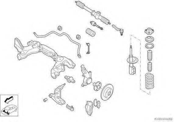 HERTH+BUSS JAKOPARTS N00127VA Рульове управління; Підвіска колеса