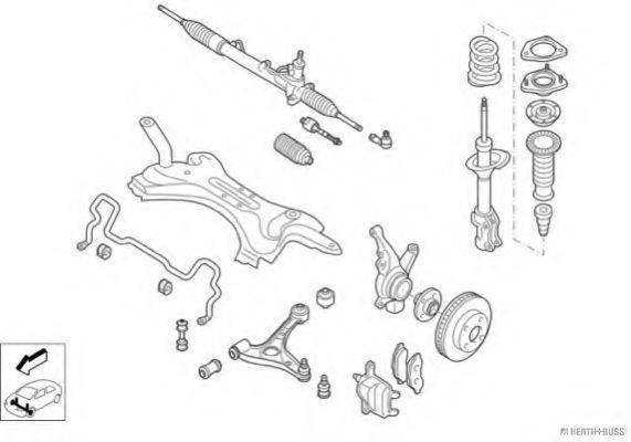 HERTH+BUSS JAKOPARTS N02418VA Рульове управління; Підвіска колеса