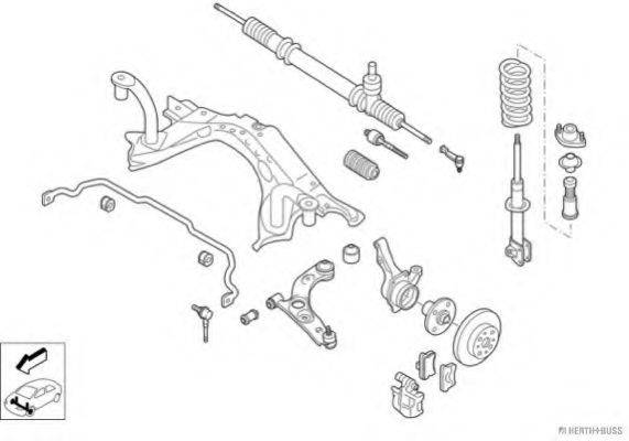 HERTH+BUSS JAKOPARTS N02750VA Рульове управління; Підвіска колеса