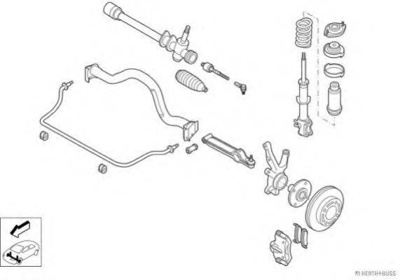 HERTH+BUSS JAKOPARTS N02868VA Рульове управління; Підвіска колеса