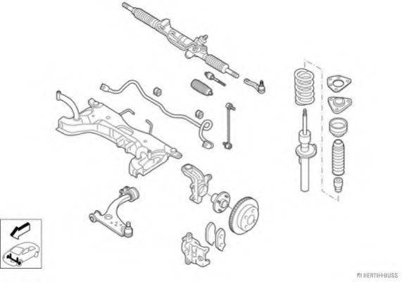 HERTH+BUSS JAKOPARTS N02880VA Рульове управління; Підвіска колеса