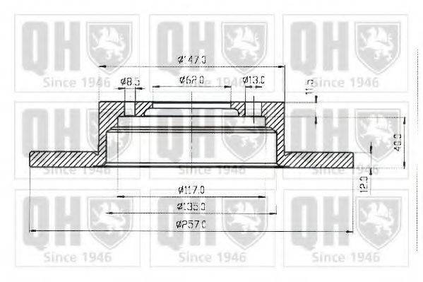 QUINTON HAZELL BDC3193 гальмівний диск