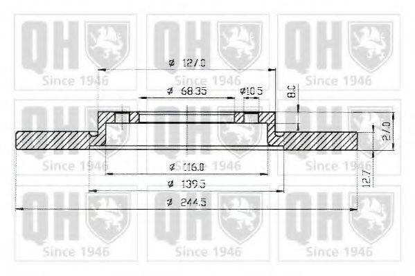 QUINTON HAZELL BDC3234 гальмівний диск