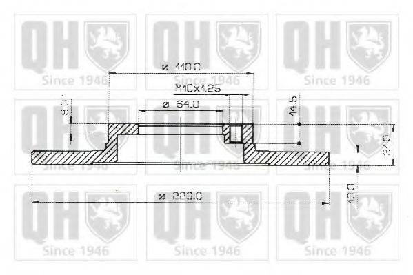 QUINTON HAZELL BDC3334 гальмівний диск