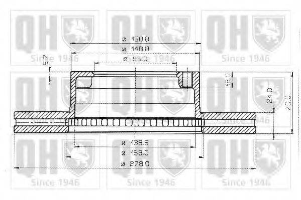 QUINTON HAZELL BDC3450 гальмівний диск