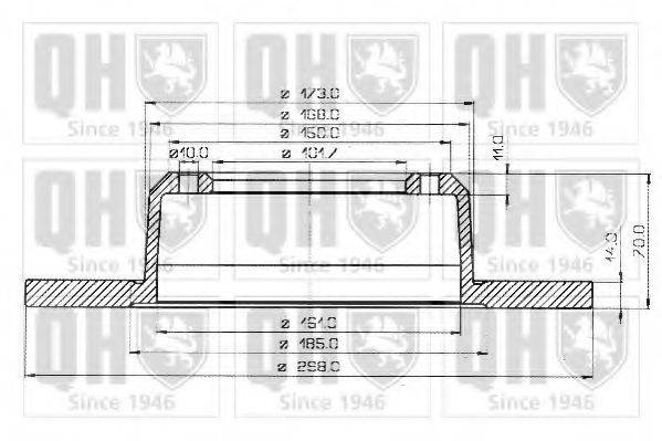 QUINTON HAZELL BDC3473 гальмівний диск