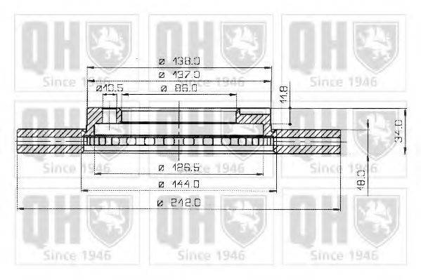 QUINTON HAZELL BDC3599 гальмівний диск