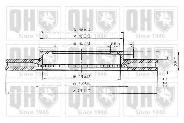 QUINTON HAZELL BDC3601 гальмівний диск