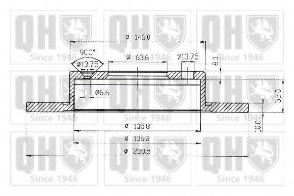 QUINTON HAZELL BDC3611 гальмівний диск