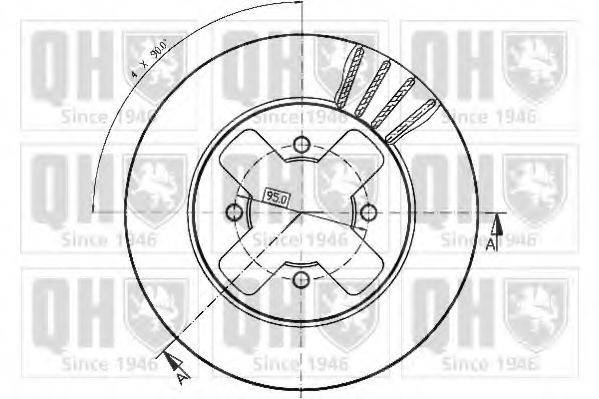 QUINTON HAZELL BDC3774 гальмівний диск