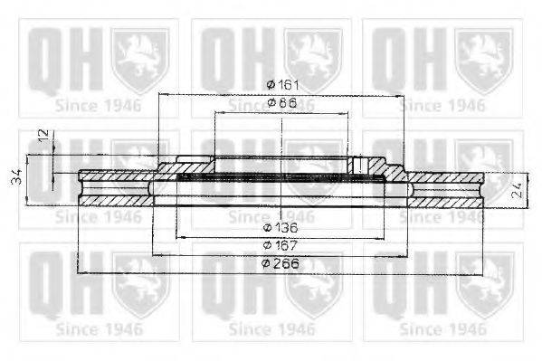 QUINTON HAZELL BDC3918 гальмівний диск