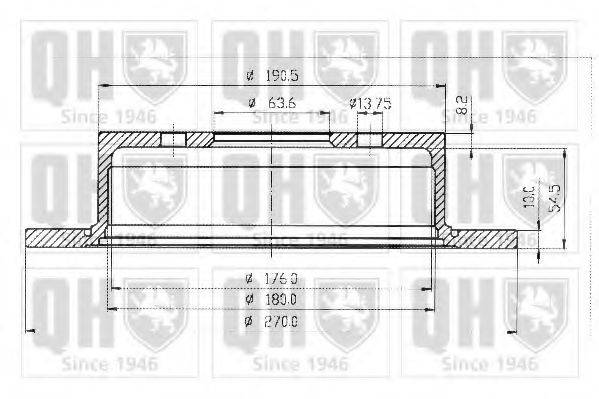 QUINTON HAZELL BDC4349 гальмівний диск