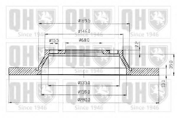 QUINTON HAZELL BDC4578 гальмівний диск