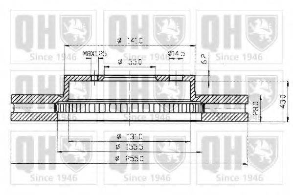 QUINTON HAZELL BDC4608 гальмівний диск