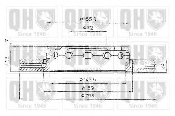 QUINTON HAZELL BDC5016 гальмівний диск