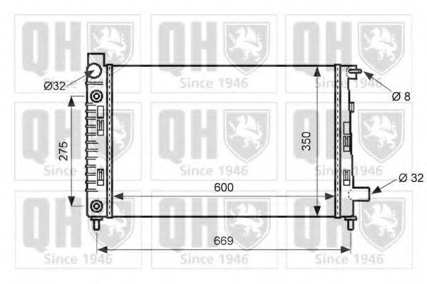 QUINTON HAZELL QER1947 Радіатор, охолодження двигуна