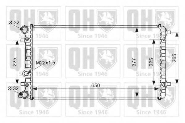 QUINTON HAZELL QER2002 Радіатор, охолодження двигуна