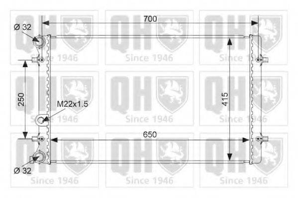 QUINTON HAZELL QER2003 Радіатор, охолодження двигуна