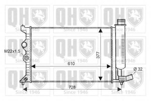 QUINTON HAZELL QER2053 Радіатор, охолодження двигуна