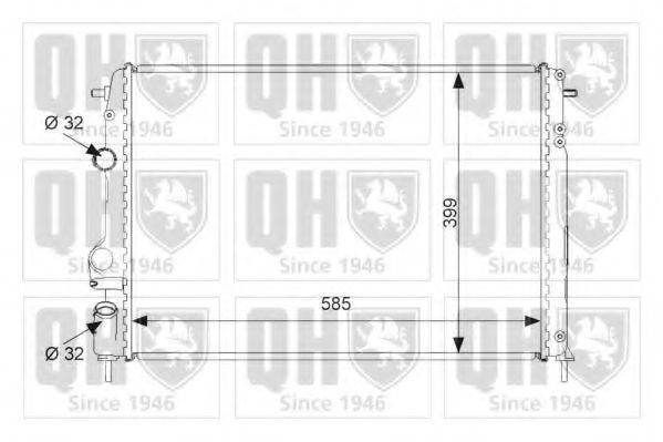 QUINTON HAZELL QER2296 Радіатор, охолодження двигуна