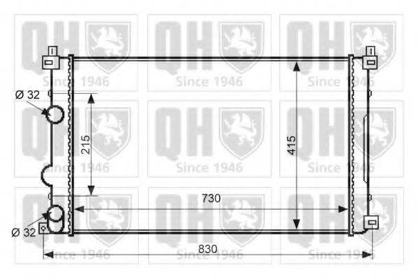 QUINTON HAZELL QER2298 Радіатор, охолодження двигуна