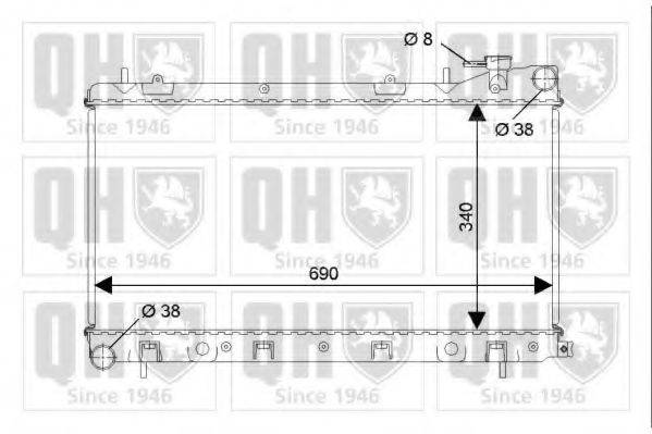 QUINTON HAZELL QER2308 Радіатор, охолодження двигуна