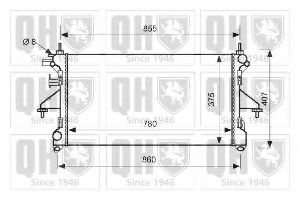 QUINTON HAZELL QER2589 Радіатор, охолодження двигуна