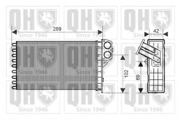 QUINTON HAZELL QHR2168 Теплообмінник, опалення салону