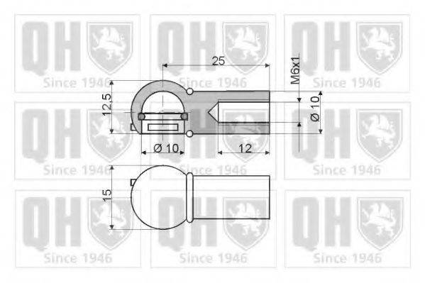 QUINTON HAZELL QTS128096 Газова пружина, кришка багажника