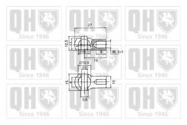 QUINTON HAZELL QTS128424 Газова пружина, кришка багажника