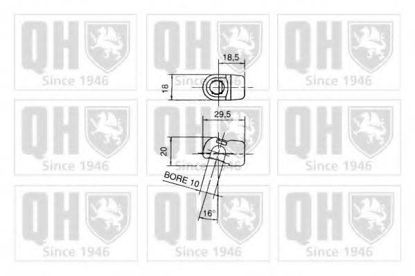 QUINTON HAZELL QTS128569 Газова пружина, кришка багажника