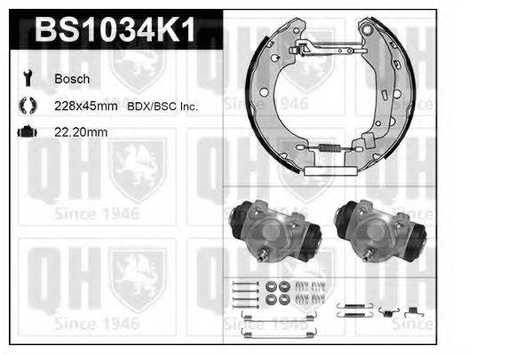 QUINTON HAZELL BS1034K1 Комплект гальм, барабанний гальмівний механізм