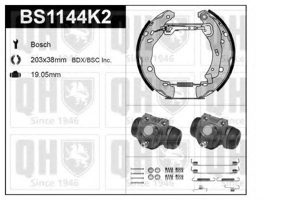 QUINTON HAZELL BS1144K2 Комплект гальм, барабанний гальмівний механізм