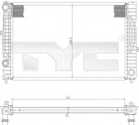 TYC 7020010 Радіатор, охолодження двигуна