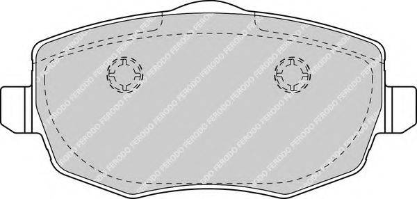 FERODO FDB1581 Комплект гальмівних колодок, дискове гальмо